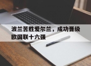 开云体育在线-波兰苦胜爱尔兰，成功晋级欧国联十六强